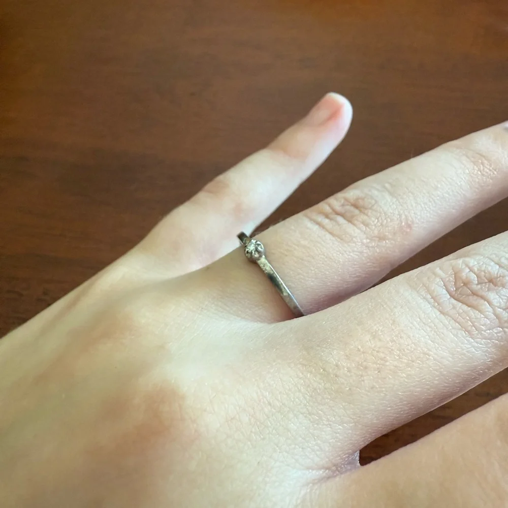 Sterling Silver 925 Small Diamond Ring size 7